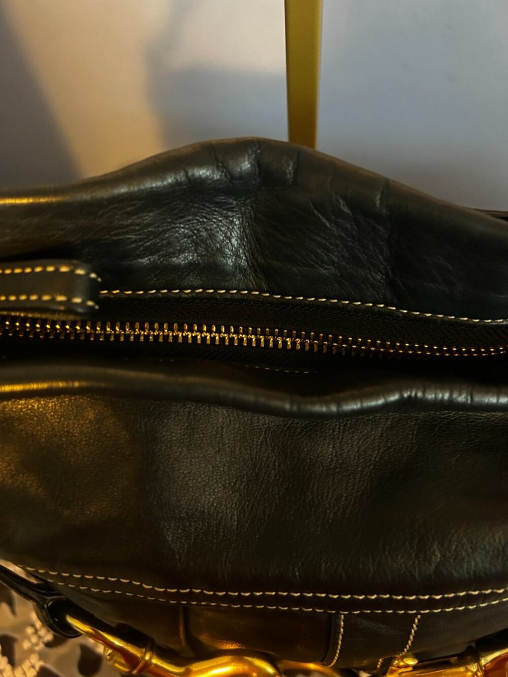 . Coach Hampton Hobo – Black Calf Leather – Gold ton Hardware – Vintage – Excel - Picture 7 of 10